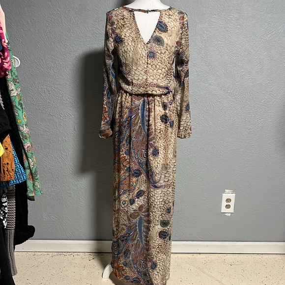 INA Fashion High Low Tie Waist Long Sleeve Dress NWT Small - Picture 11 of 11